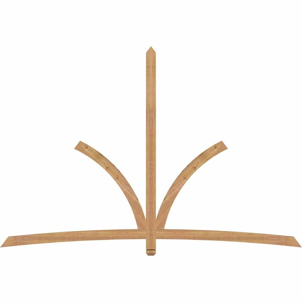 Ekena Millwork Davenport Timber Gable Bracket, Western Red Cedar, 108"W x 72"H x 1 1/2"D x 3 1/2"F, 16/12 Pitch GBW108X72X0204DAV00SWR - main